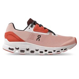 On Running Cloudstratus shoes in Rose / Red. 8.5 women’s - Like New!